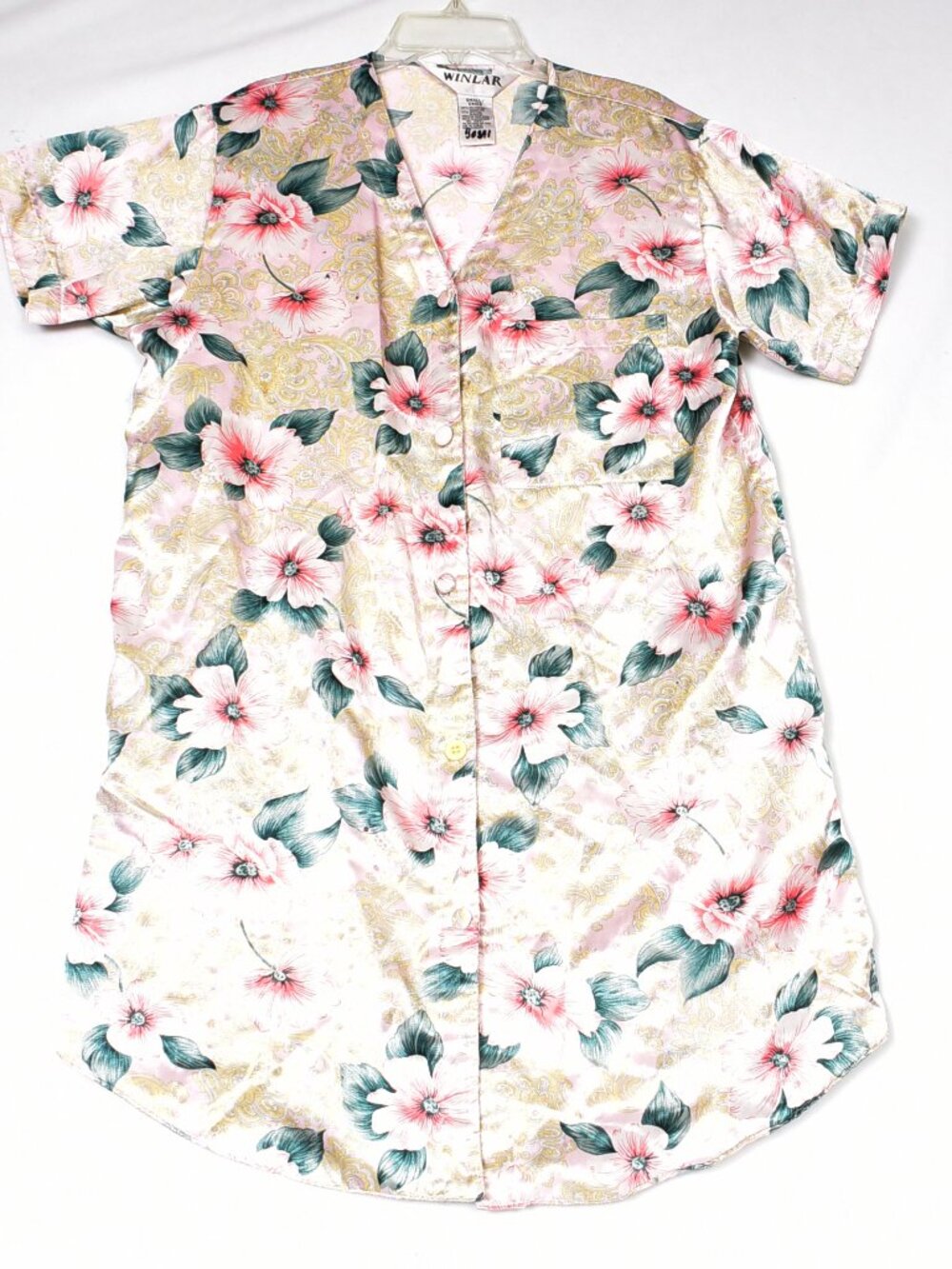 Winlar Women's Sleep Shirt Button Front  Size Small